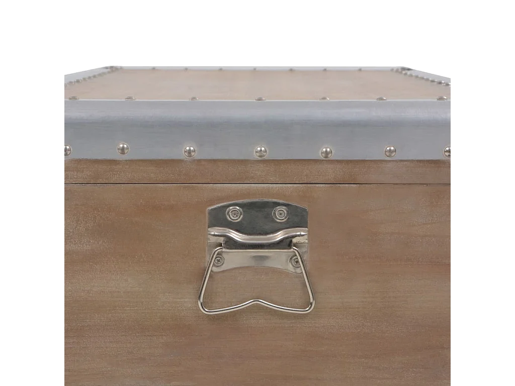 Boîte de rangement Bois de sapin massif 91x52x40 cm Marron