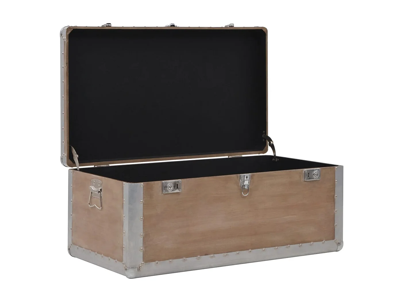 Boîte de rangement Bois de sapin massif 91x52x40 cm Marron