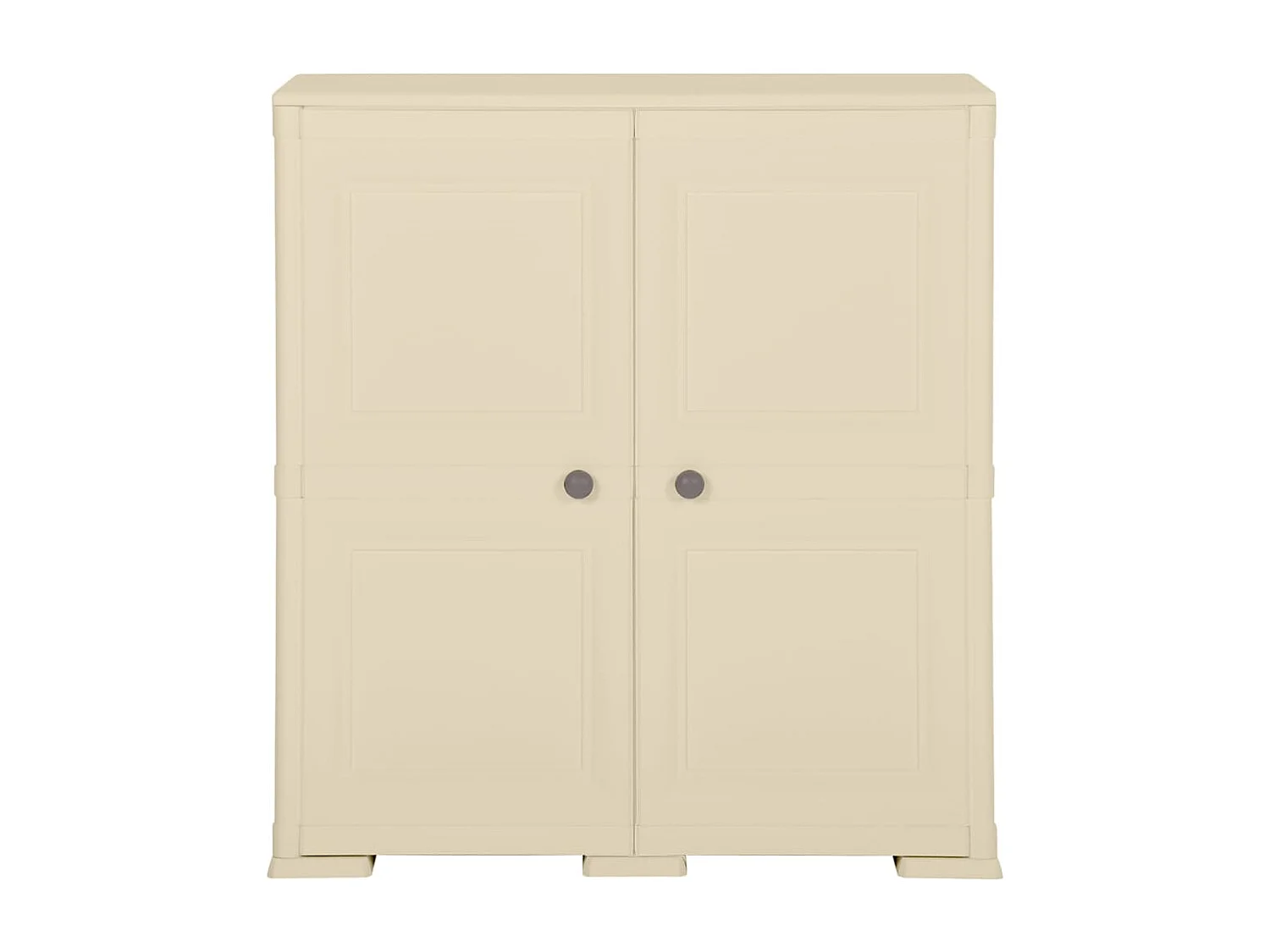 Armoire plastique 79x43x85,5 cm design de bois blanc angora