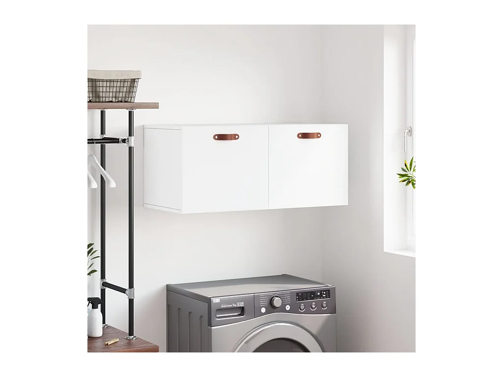 Armoire murale blanc 80x36,5x35 cm bois d'ingénierie