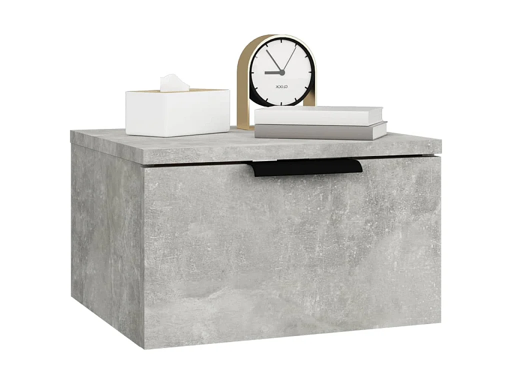 Wand-Nachttisch Betongrau 34x30x20 cm