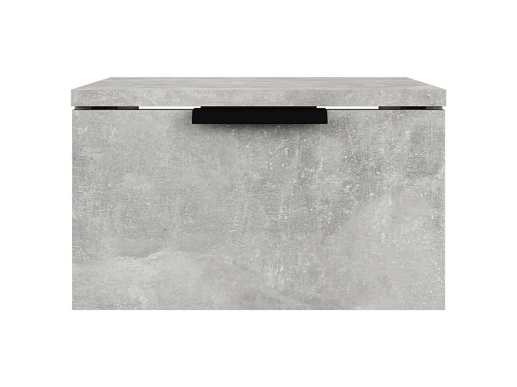 Table de chevet murale Gris béton 34x30x20 cm