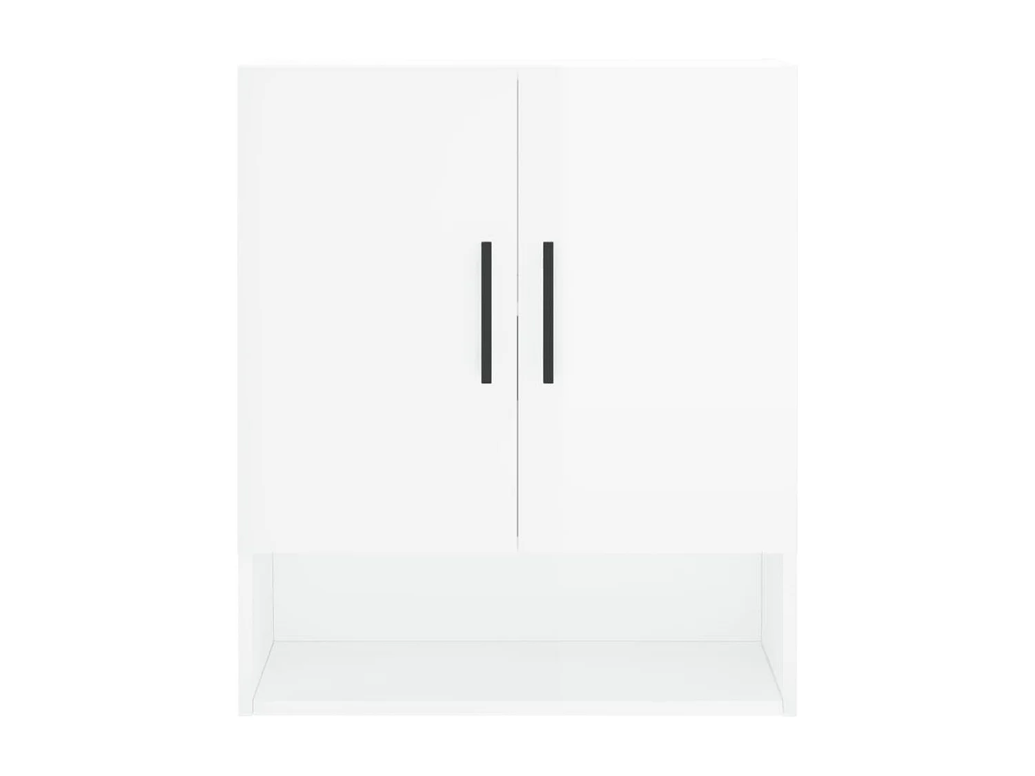 Wandschrank Hochglanz-Weiß 60x31x70 cm Holzwerkstoff