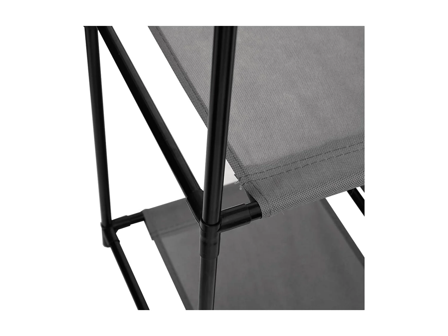 Armario almacenaje de acero con 4 cestas tela gris 63x30x71 cm