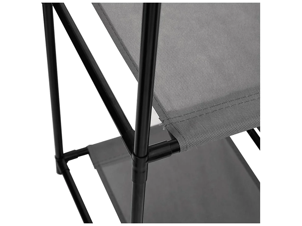 Armoire de rangement 4 paniers en tissu Gris 63x30x71 cm Acier