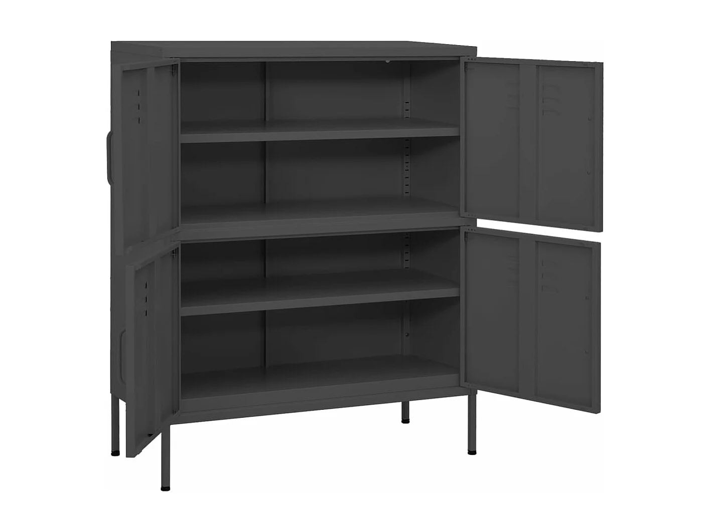 Armario de almacenamiento acero gris antracita 80x35x101,5 cm