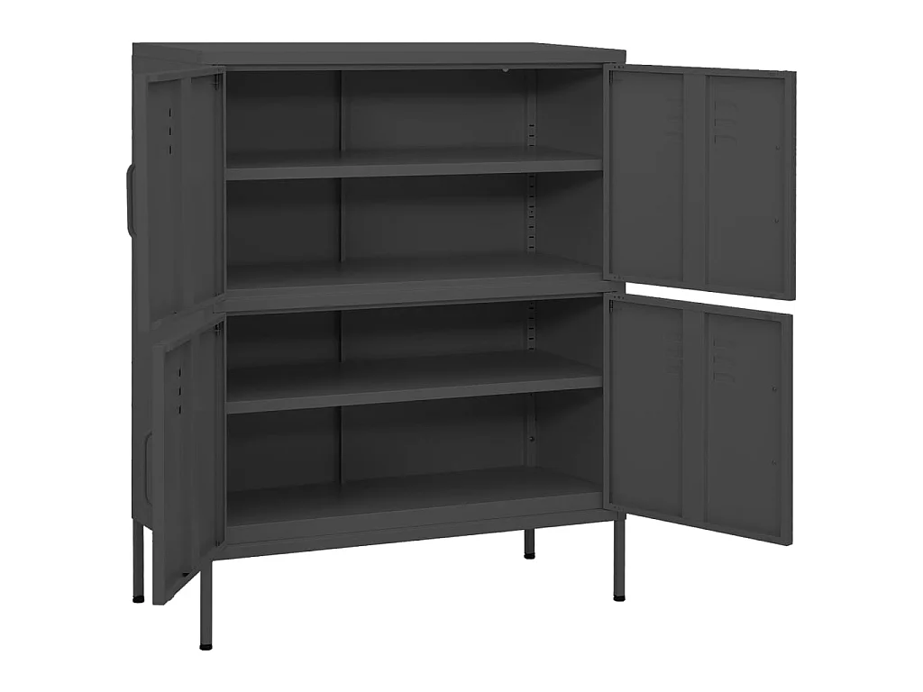 Armoire de rangement Anthracite 80x35x101,5 cm Acier