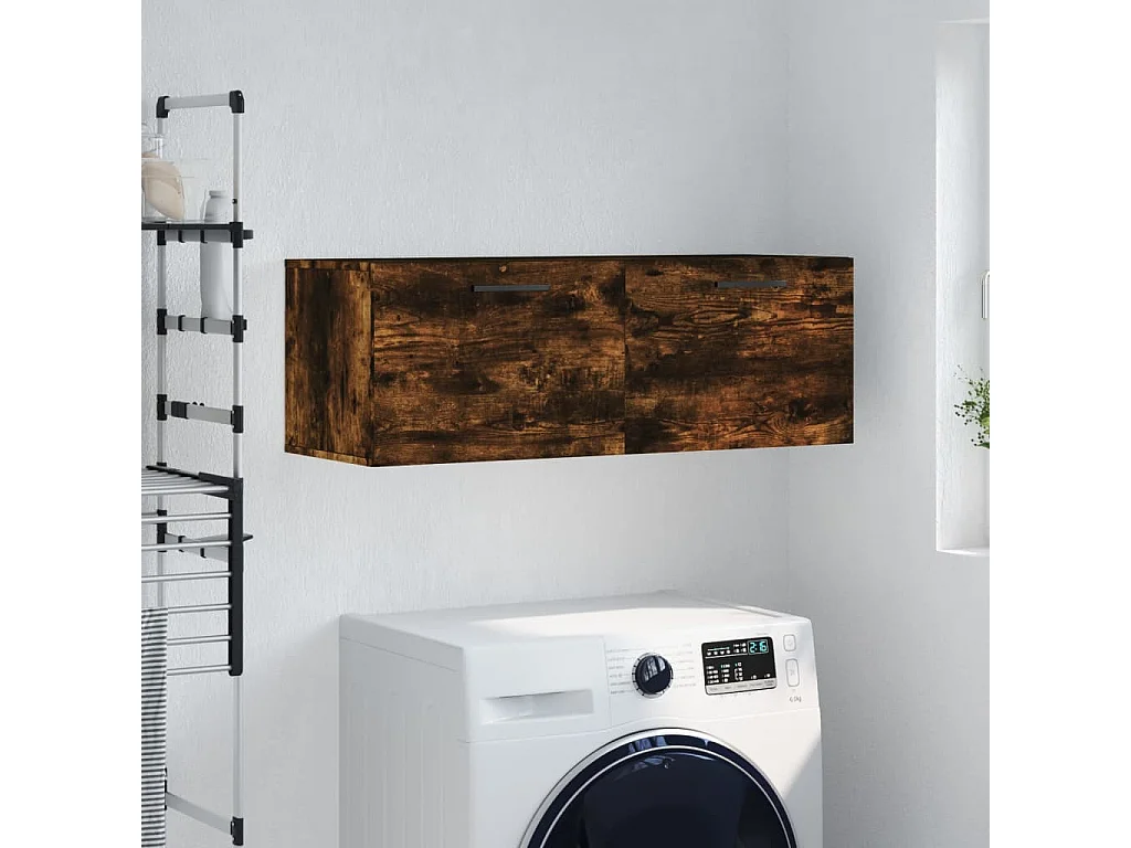 Mobile a Parete Rovere Fumo 100x36,5x35 cm in Legno Multistrato