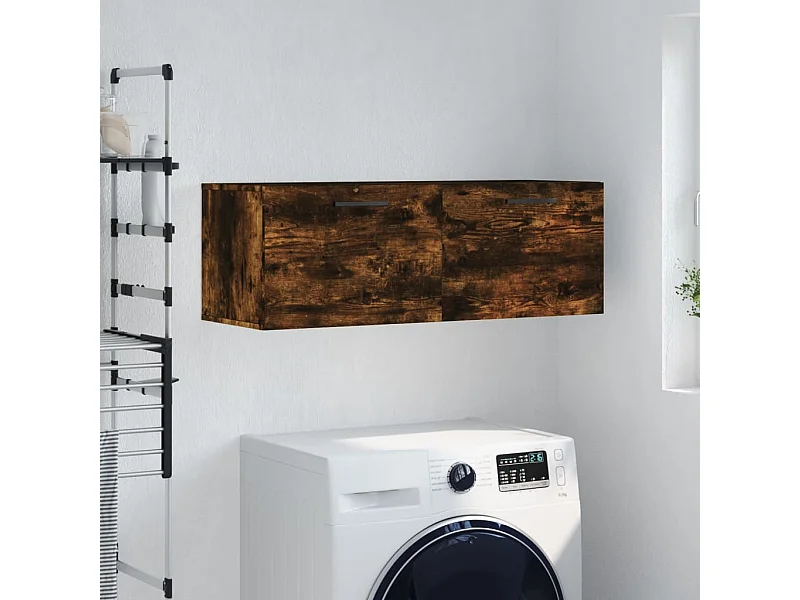 Armoire murale Chêne fumé 100x36,5x35 cm Bois d'ingénierie