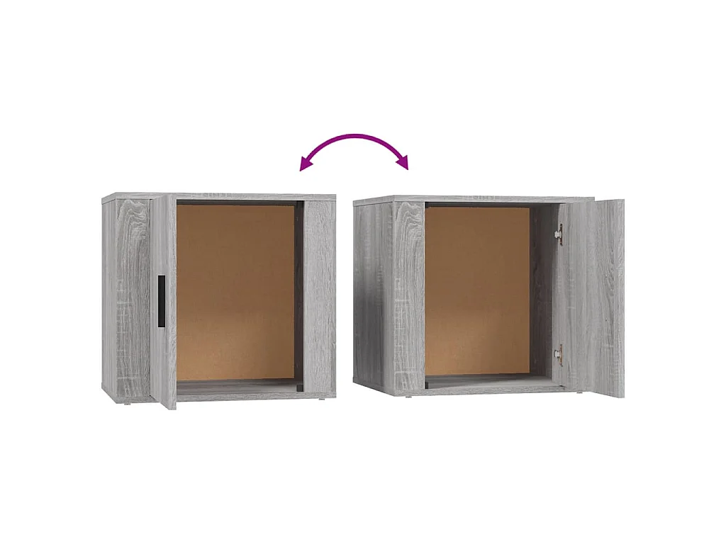 Table de chevet Sonoma gris 50x39x47 cm