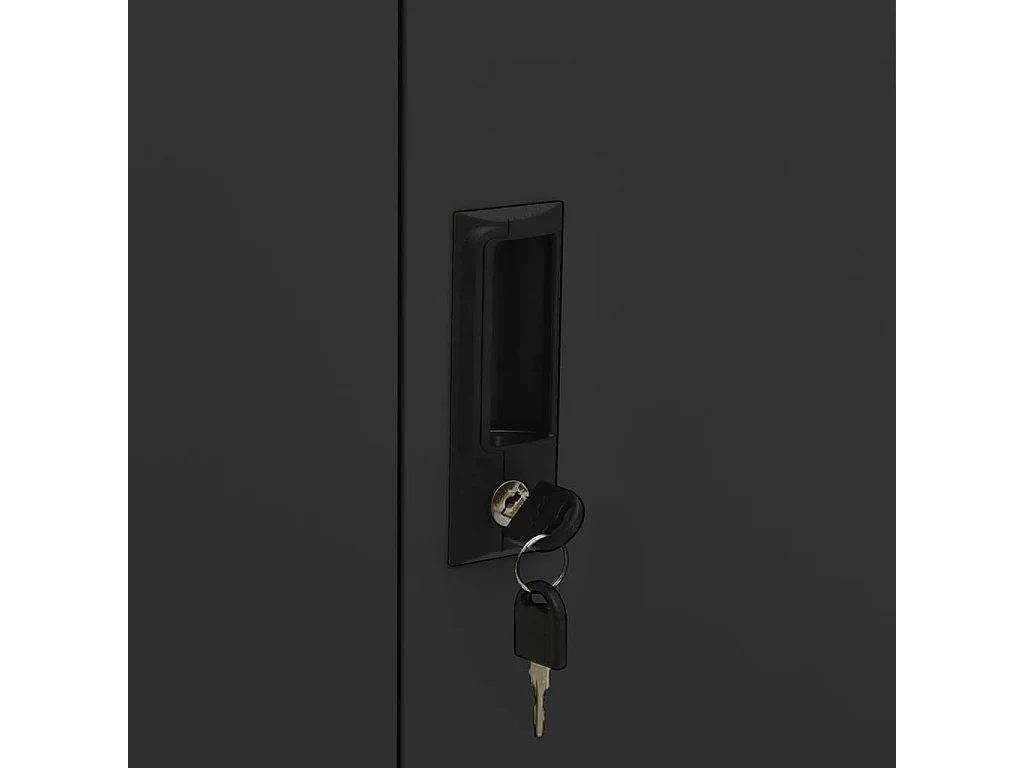 Büroschrank Anthrazit 90x40x102 cm Stahl