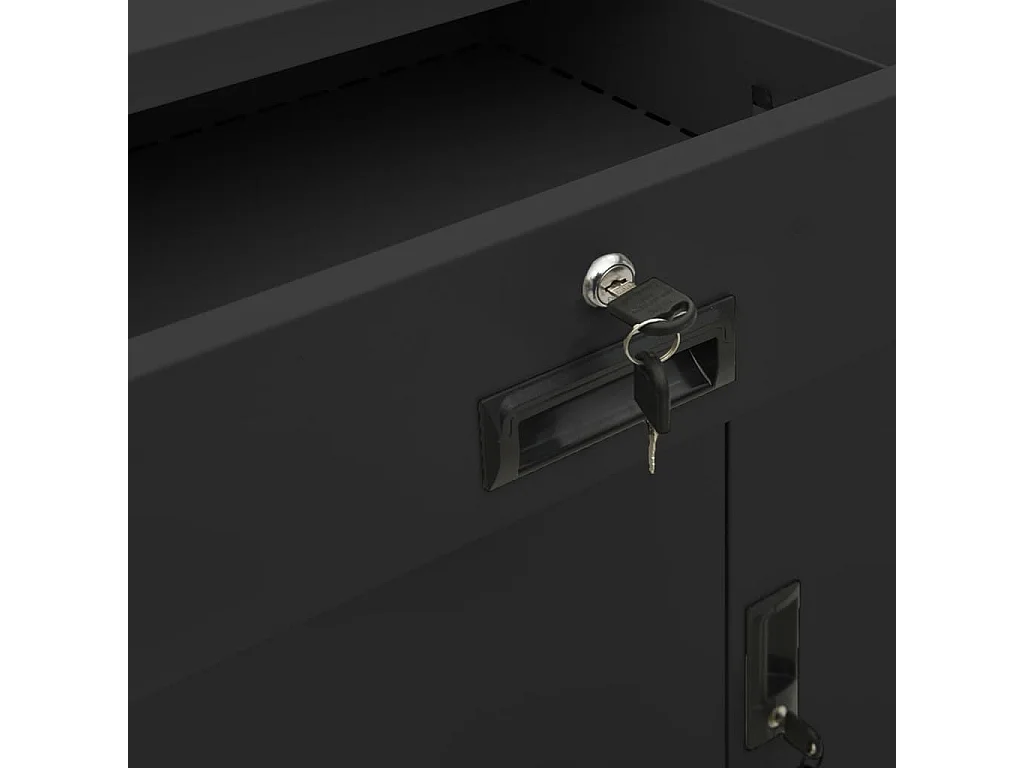 Büroschrank Anthrazit 90x40x102 cm Stahl