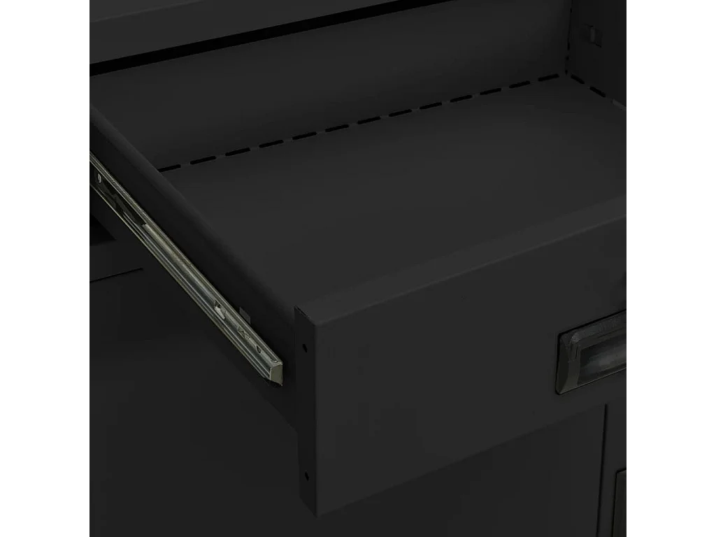 Armoire de bureau Anthracite 90x40x102 cm Acier