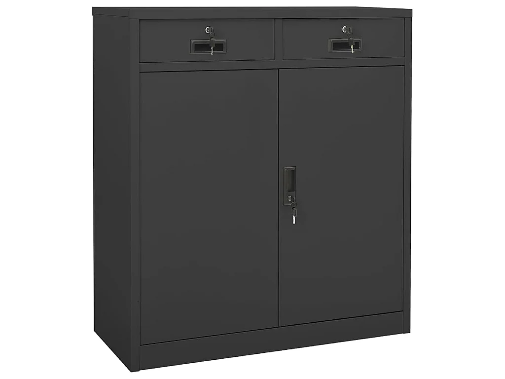 Armoire de bureau Anthracite 90x40x102 cm Acier