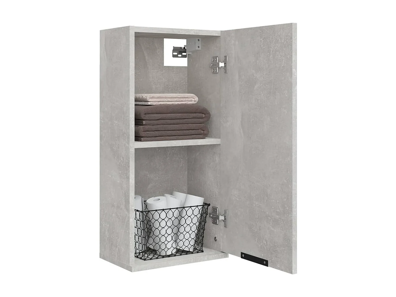 Mobile da Bagno a Parete Grigio Cemento 32x20x67 cm