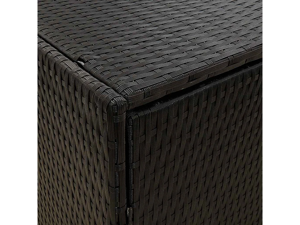 Armoire de rangement de jardin Noir 59x40x180 cm Résine tressée