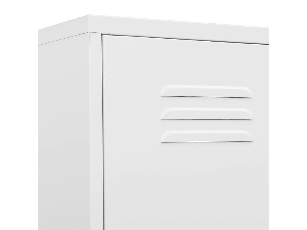 Schließfachschrank Weiß 35x46x180 cm Stahl