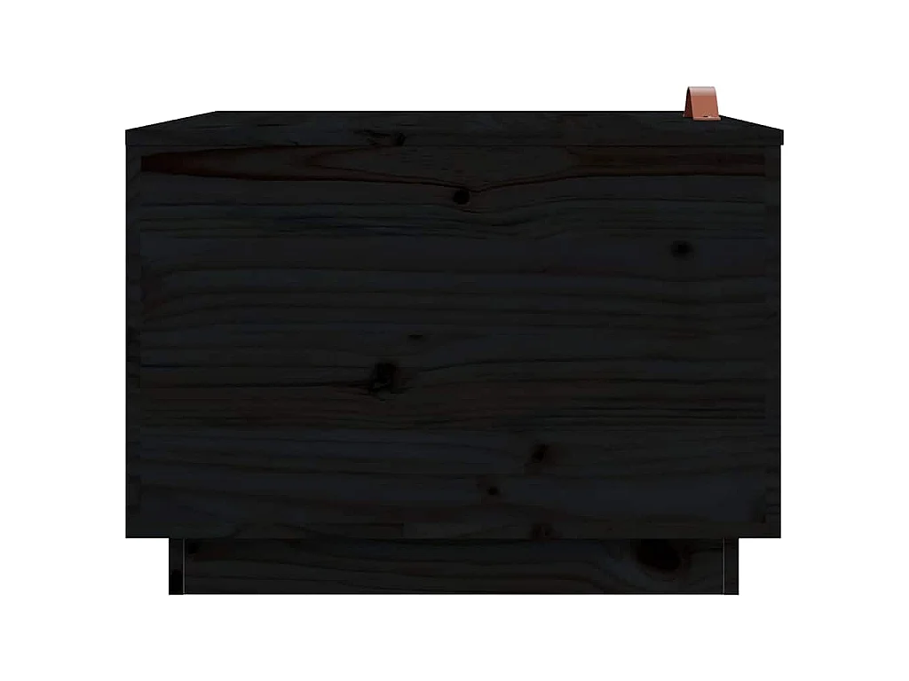Aufbewahrungsboxen mit Deckeln 3 Stk. Schwarz Massivholz Kiefer