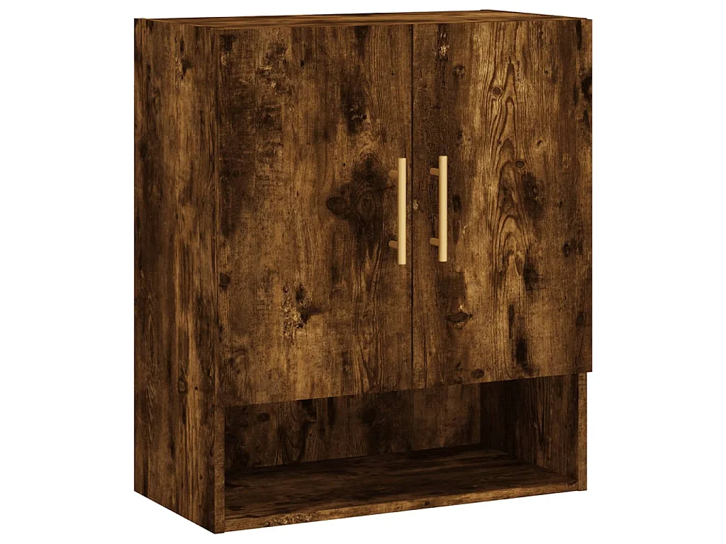 Armoire murale chêne fumé 60x31x70 cm bois d'ingénierie