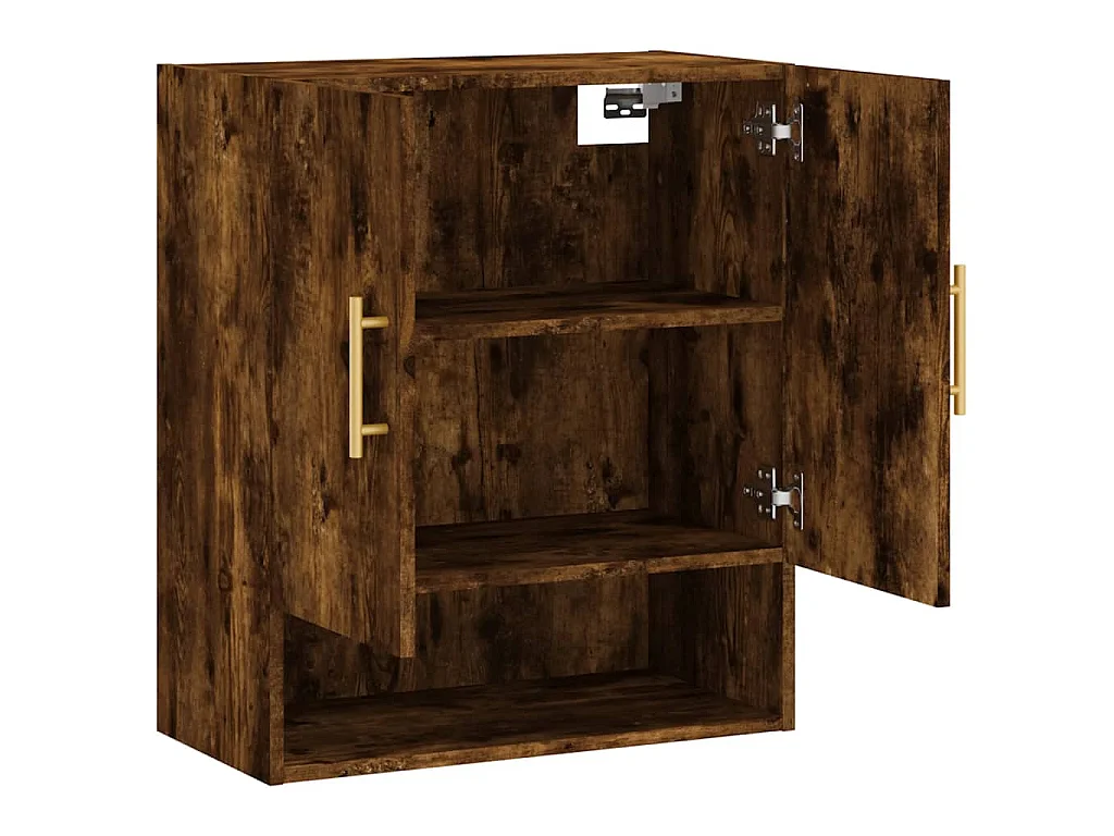 Armoire murale chêne fumé 60x31x70 cm bois d'ingénierie