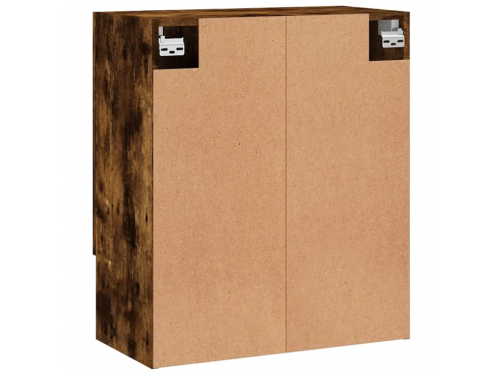 Armoire murale chêne fumé 60x31x70 cm bois d'ingénierie