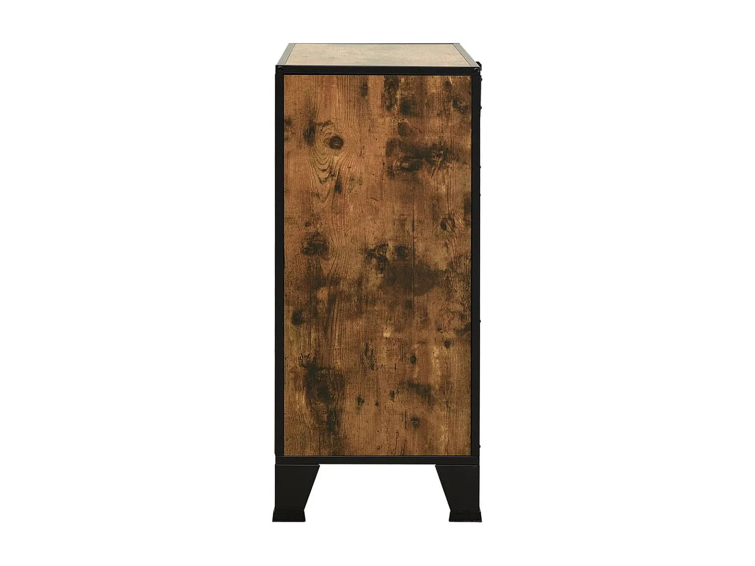 Armoire de rangement Marron rustique 72x36x82 cm Métal et MDF