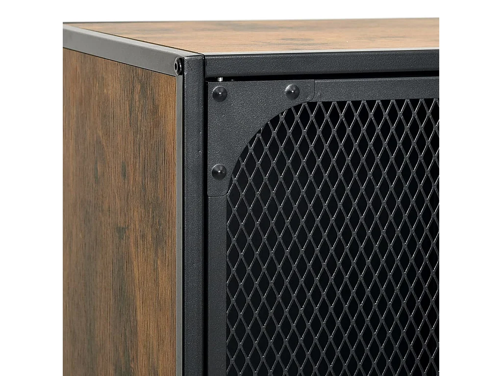 Armoire de rangement Marron rustique 72x36x82 cm Métal et MDF
