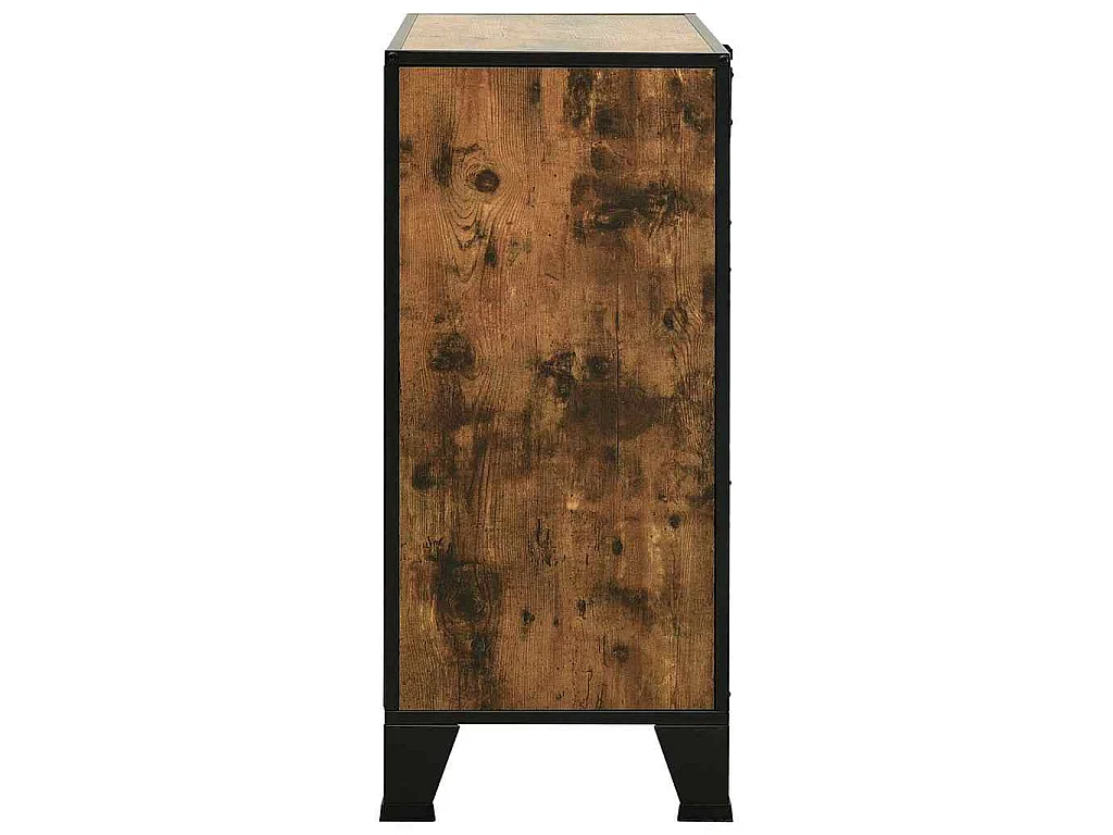 Armoire de rangement Marron rustique 72x36x82 cm Métal et MDF