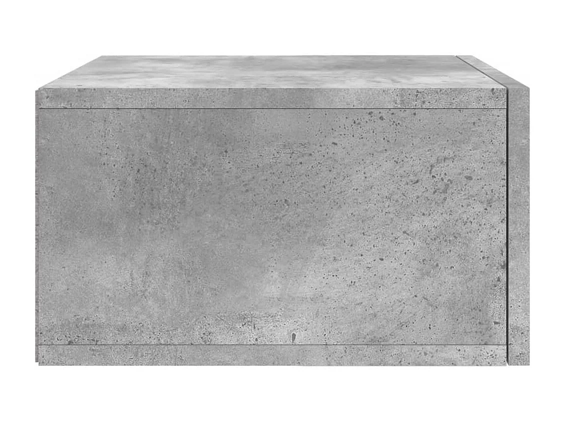Table de chevet murale gris béton 35x35x20 cm