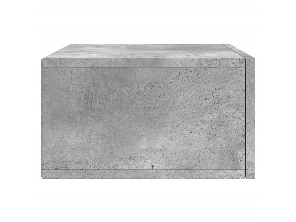 Table de chevet murale gris béton 35x35x20 cm