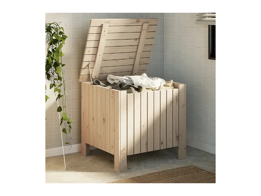 Boîte de rangement avec couvercle RANA bois massif de pin
