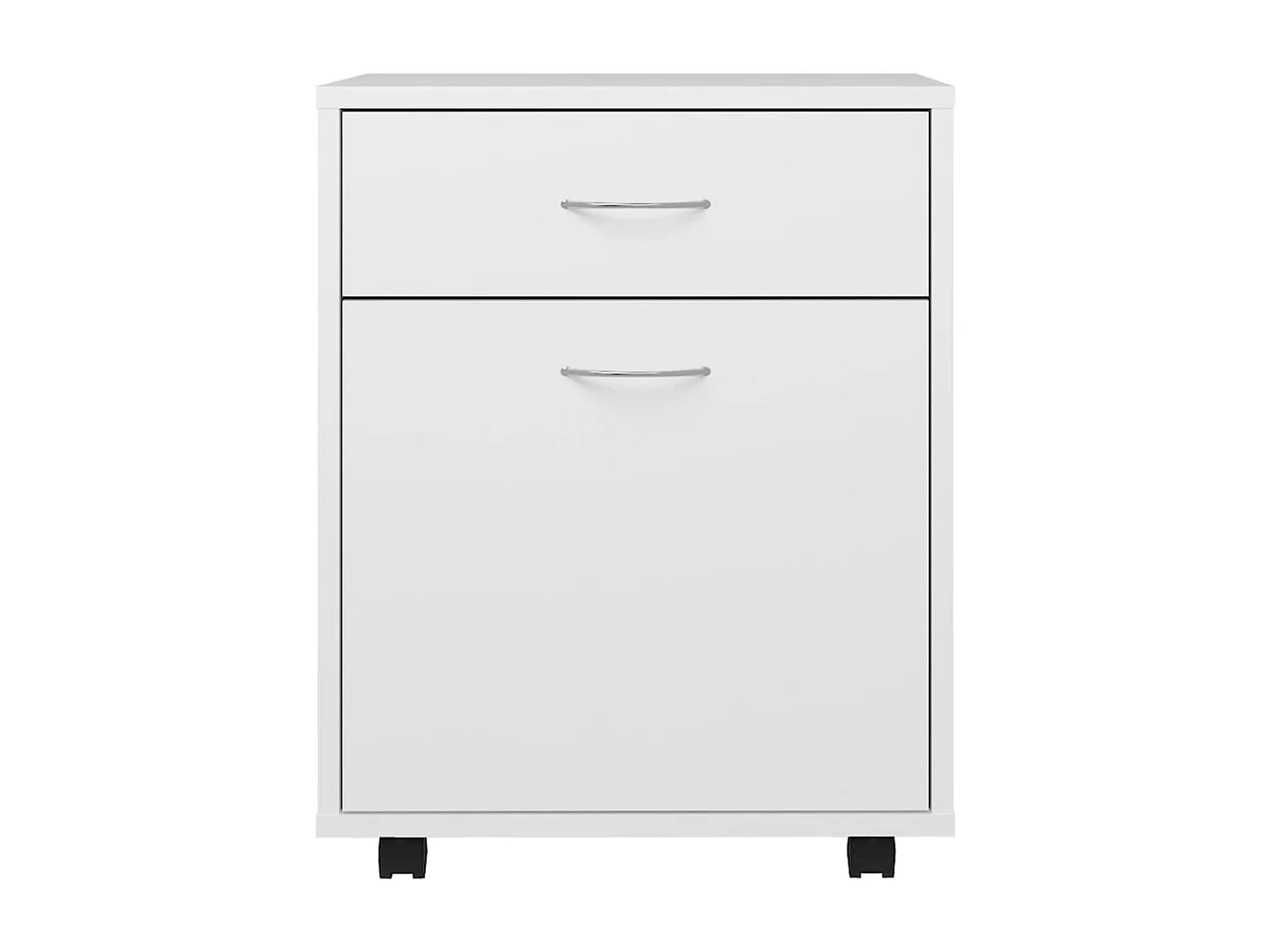 Armoire à roulettes Blanc 45x38x54 cm Bois d’ingénierie