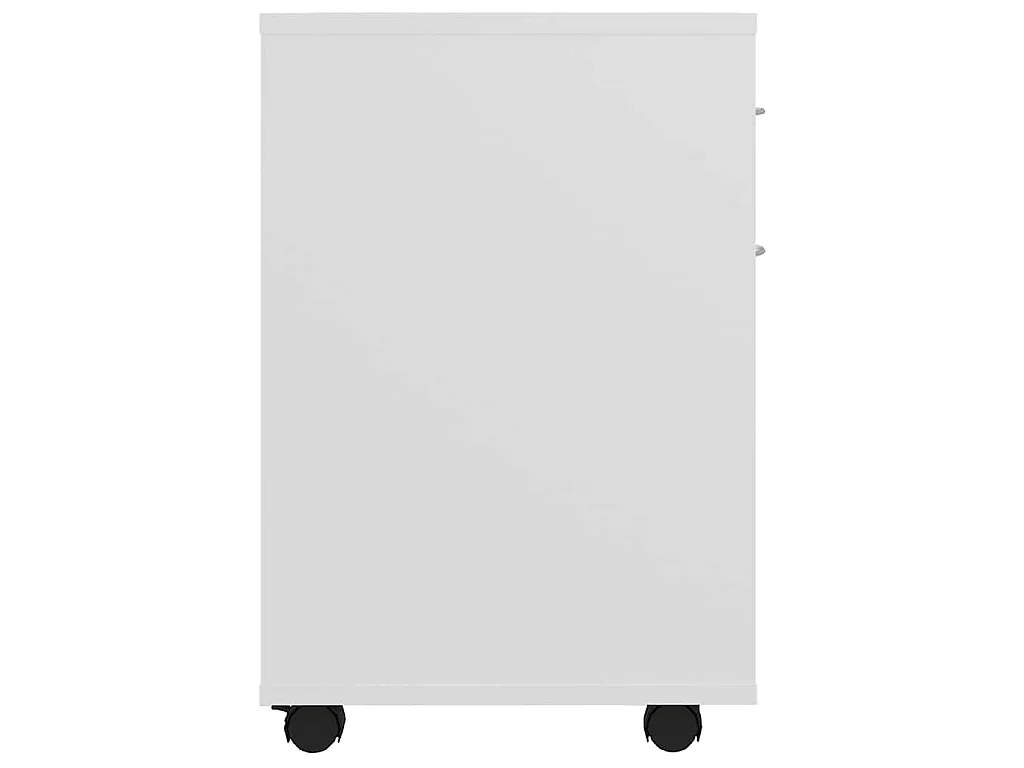 Armoire à roulettes Blanc 45x38x54 cm Bois d’ingénierie