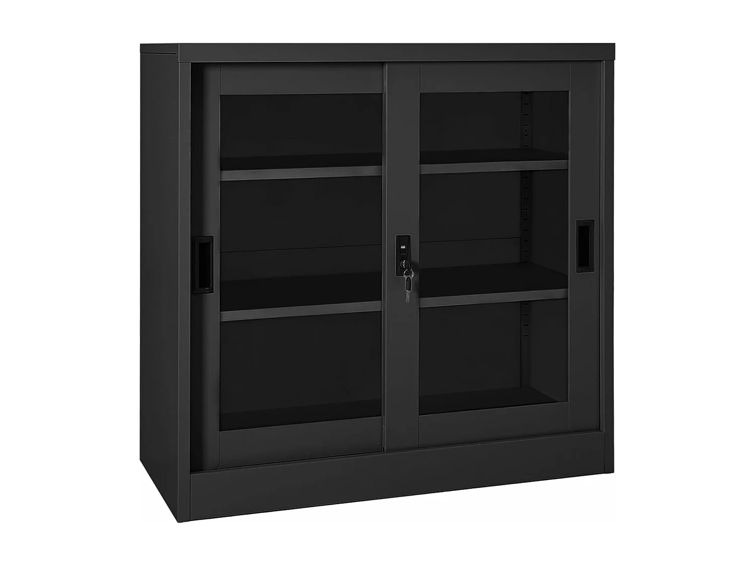 Schrank mit Schiebetür Anthrazit 90x40x90 cm Stahl