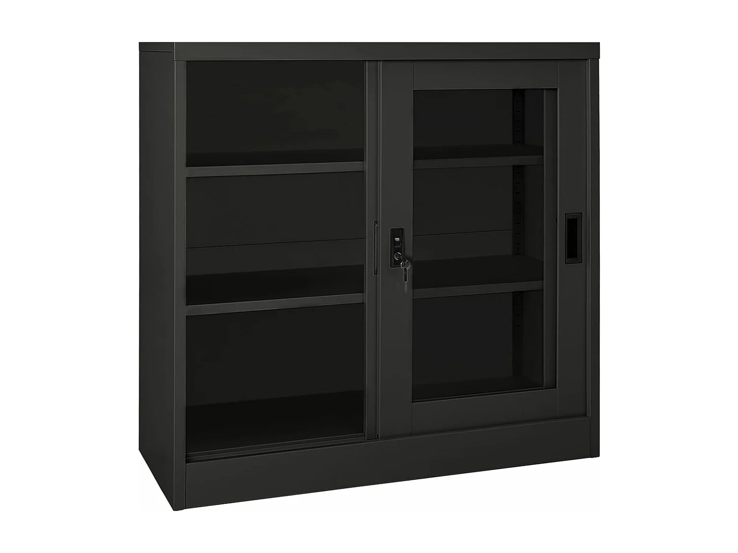 Schrank mit Schiebetür Anthrazit 90x40x90 cm Stahl