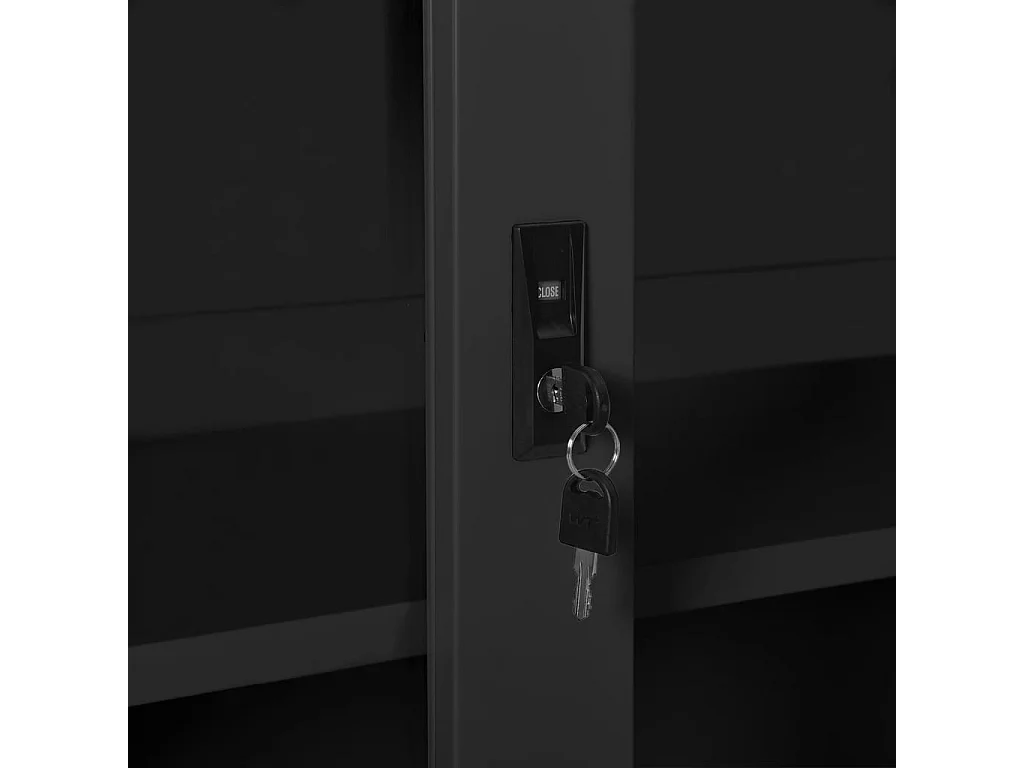 Schrank mit Schiebetür Anthrazit 90x40x90 cm Stahl