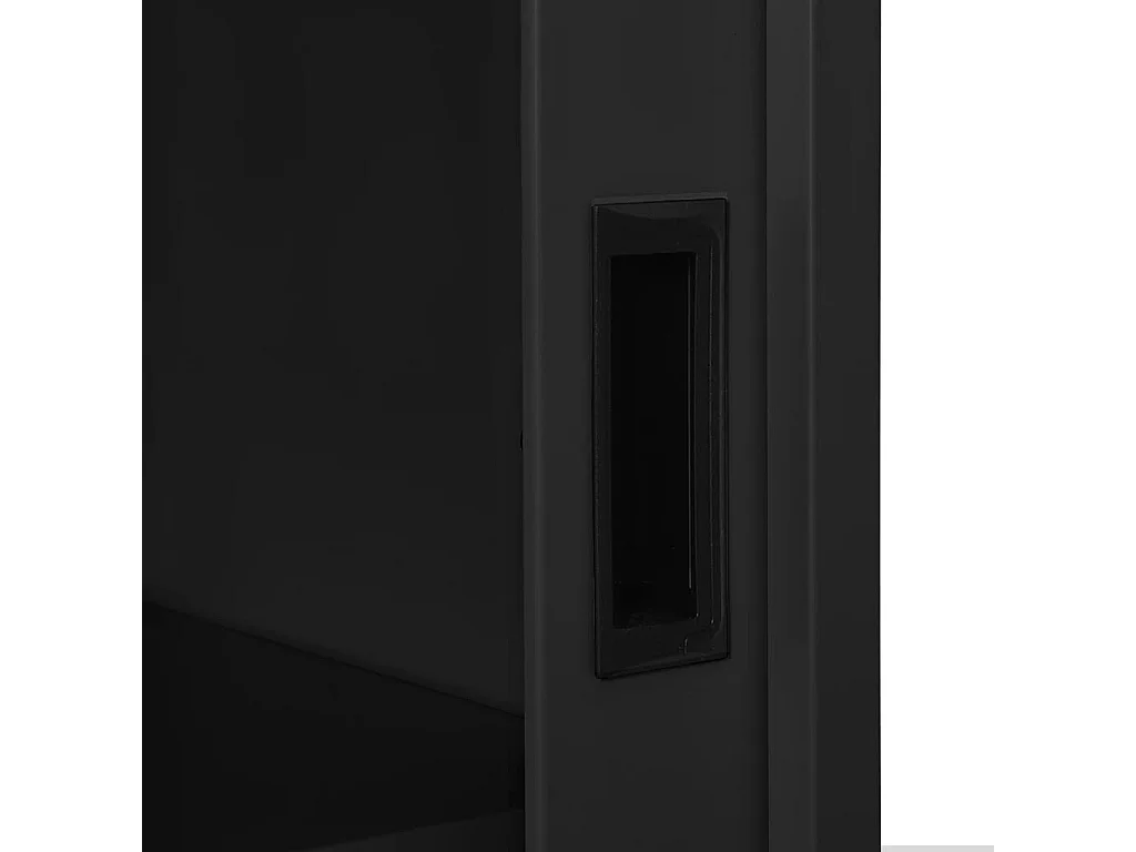 Schrank mit Schiebetür Anthrazit 90x40x90 cm Stahl