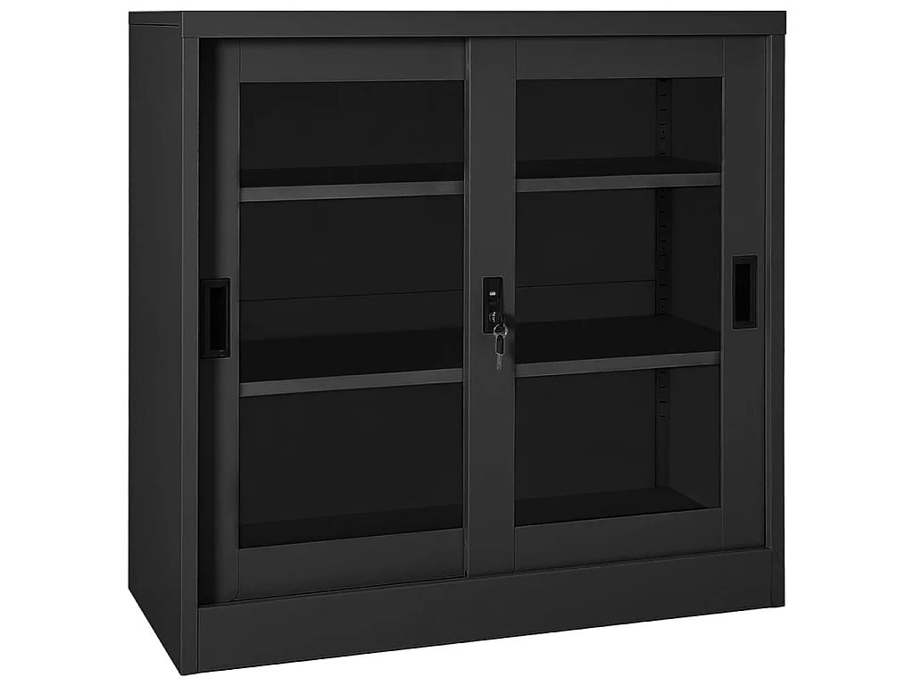 Armoire à portes coulissantes Anthracite 90x40x90 cm Acier