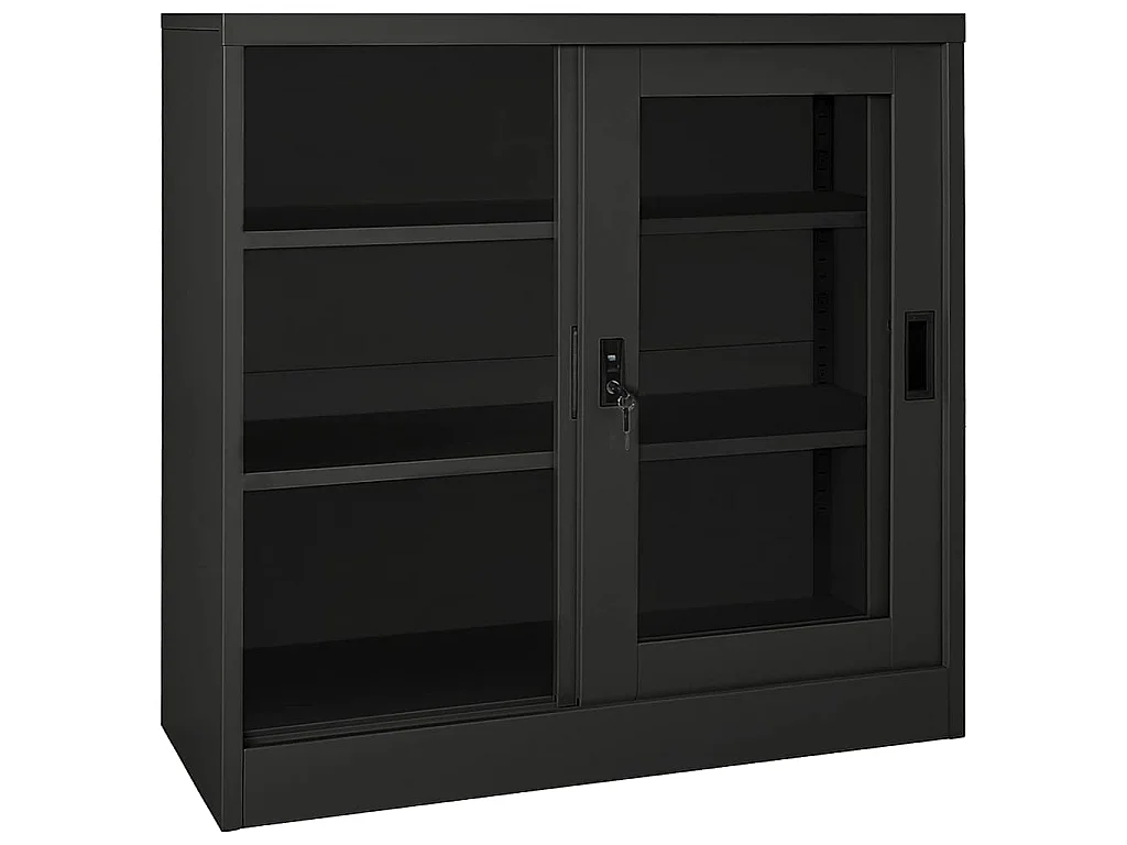 Armoire à portes coulissantes Anthracite 90x40x90 cm Acier
