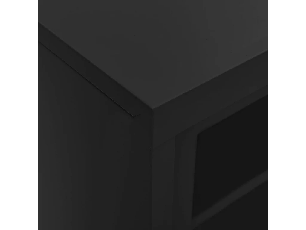 Armoire à portes coulissantes Anthracite 90x40x90 cm Acier