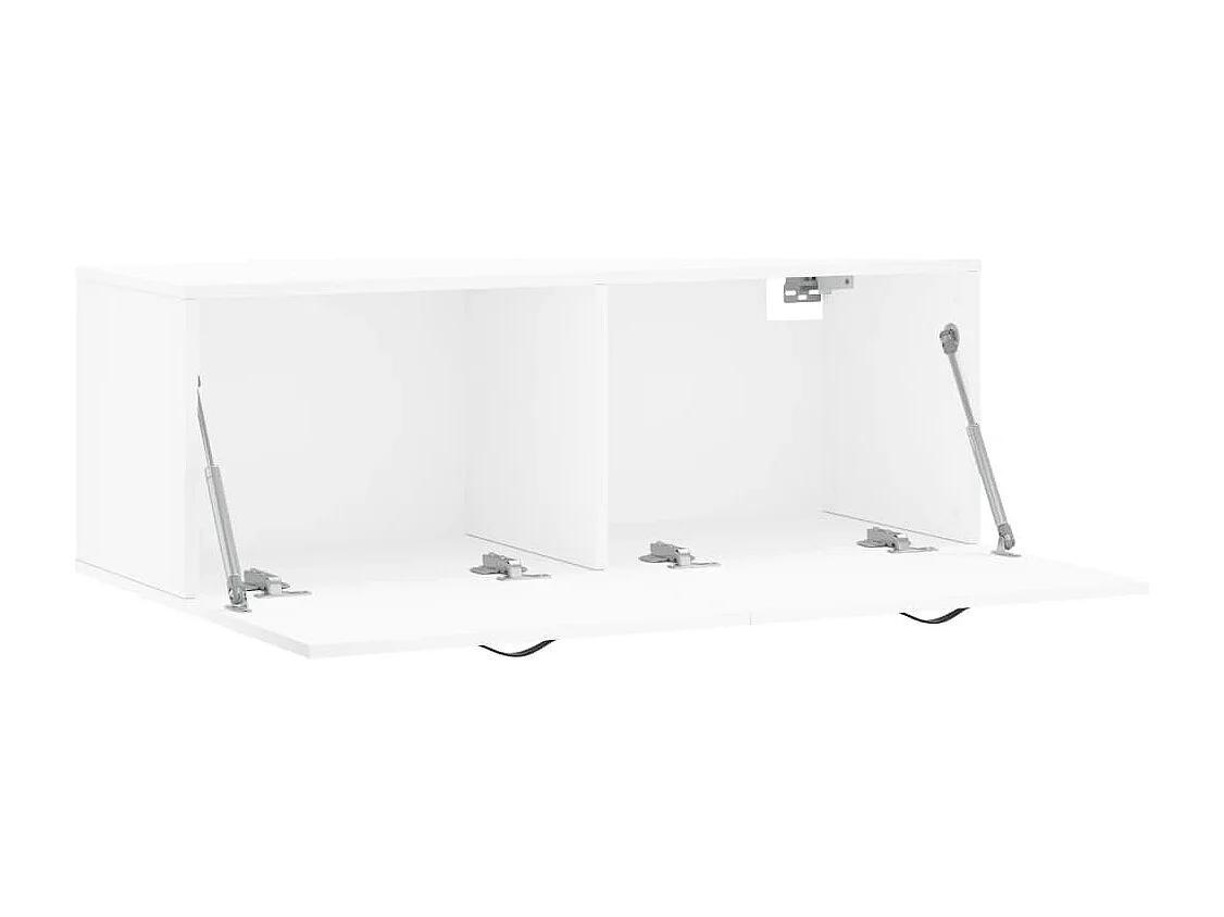 Wandkast 100x36,5x35 cm bewerkt hout wit