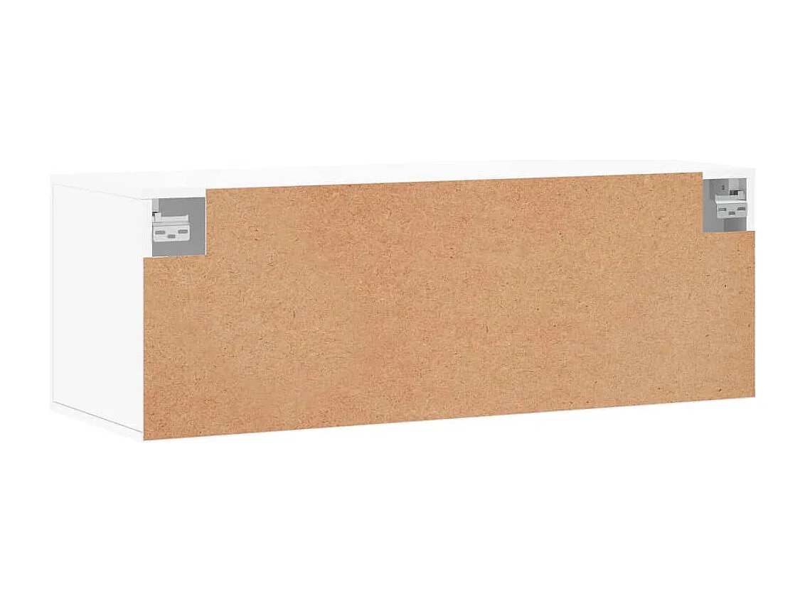 Wandkast 100x36,5x35 cm bewerkt hout wit