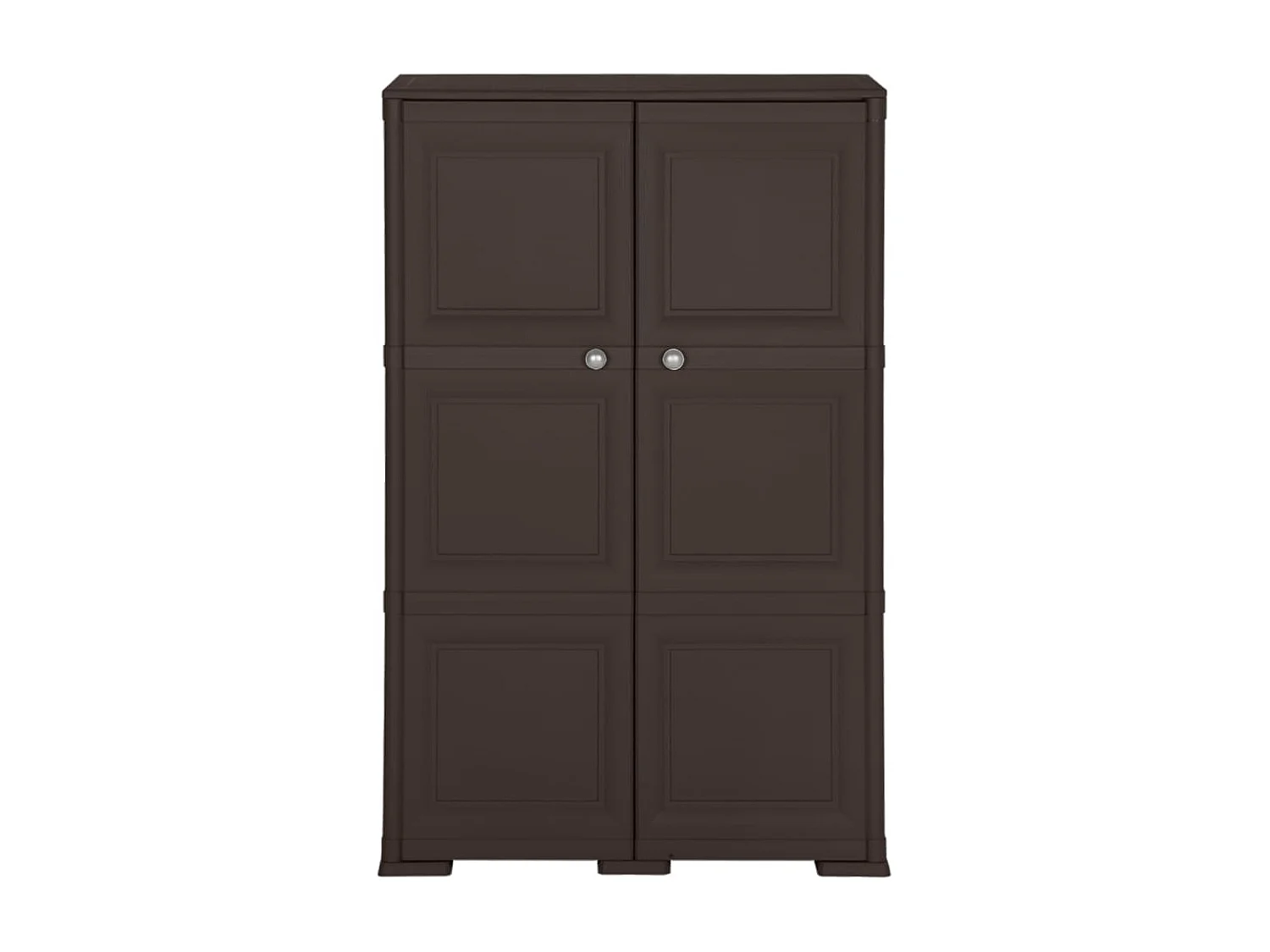 Armoire en plastique 79x43x125 cm Design de bois Marron