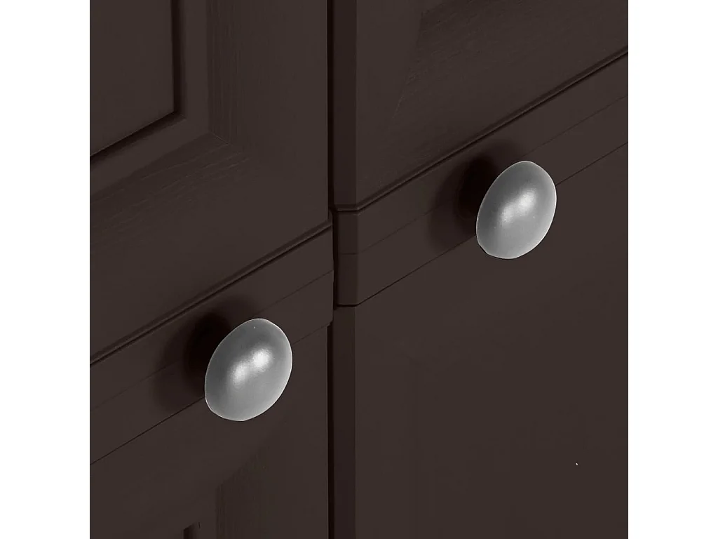 Armoire en plastique 79x43x125 cm Design de bois Marron