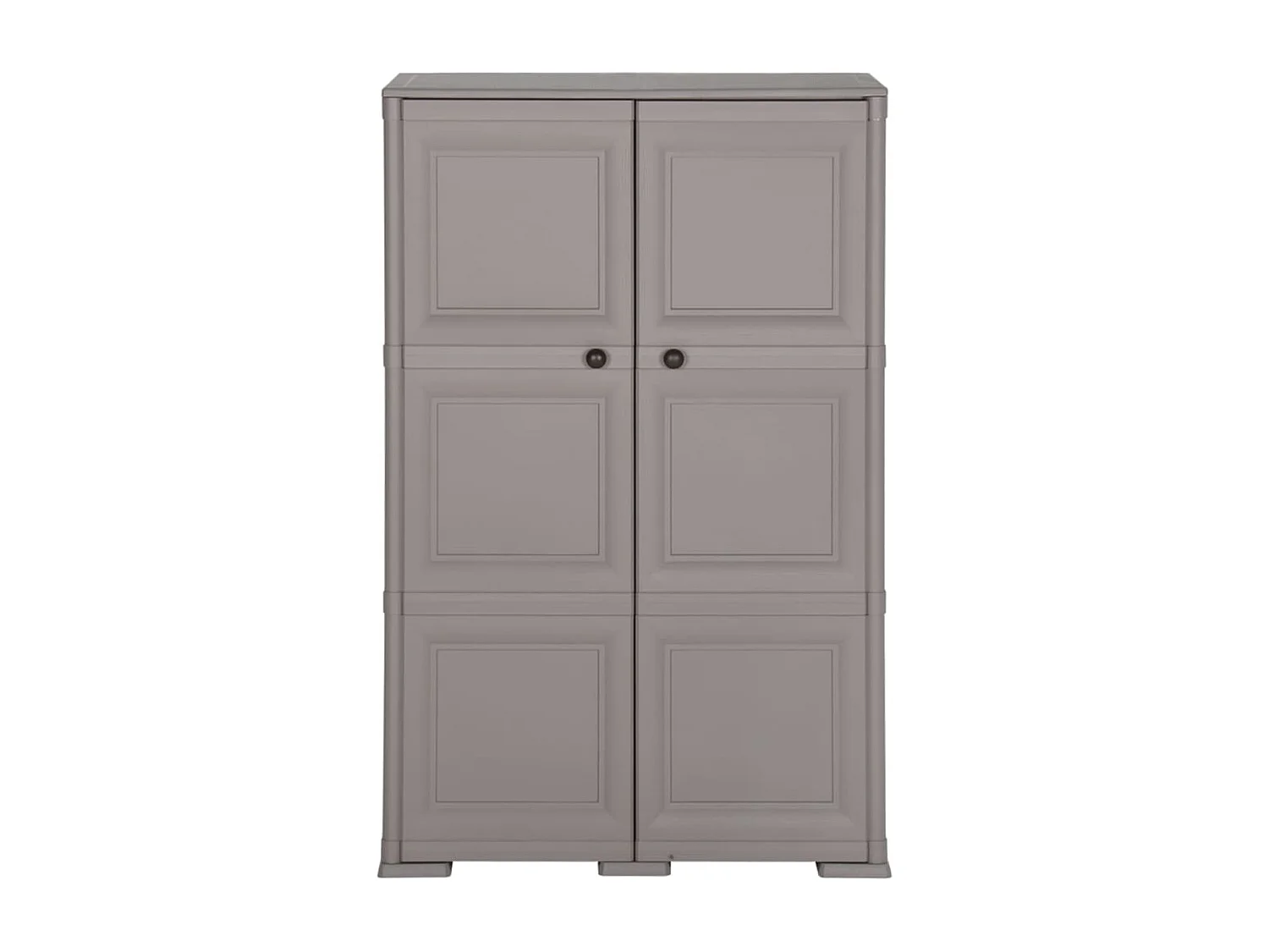 Armário de plástico 79x43x125 cm design de madeira cinzento