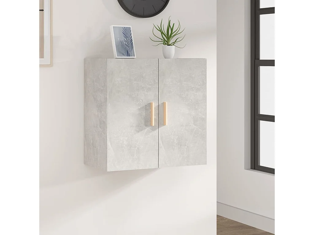 Armoire murale Gris béton 60x30x60 cm Bois d'ingénierie