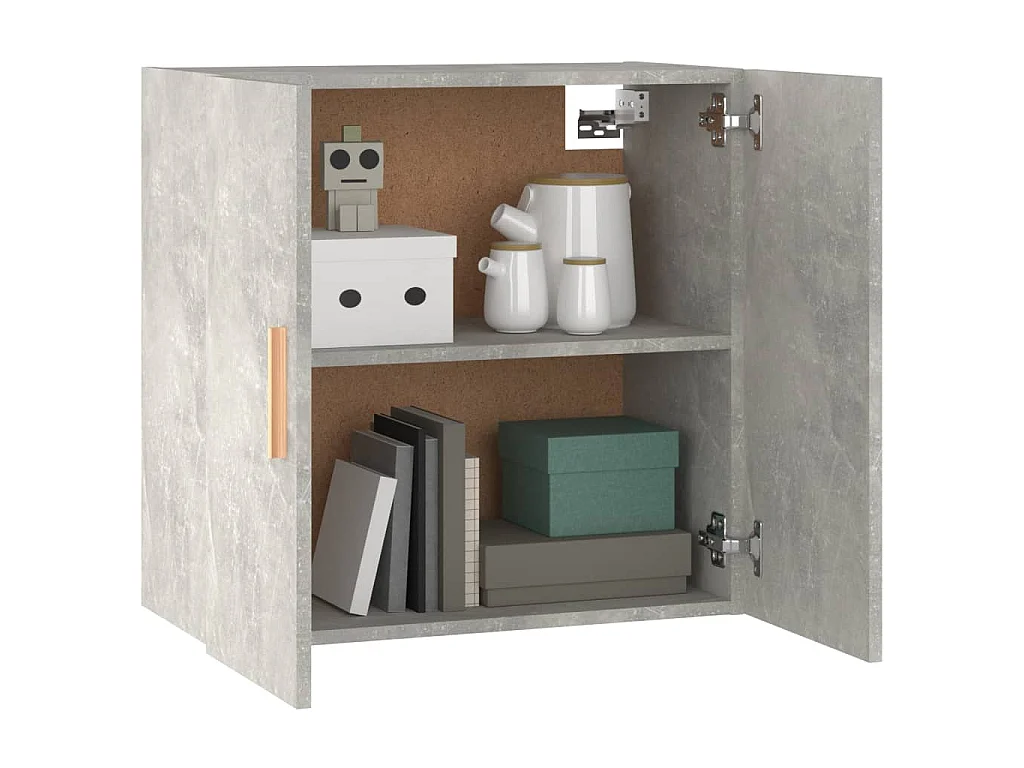 Armoire murale Gris béton 60x30x60 cm Bois d'ingénierie