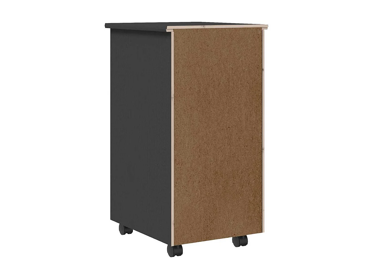 Cajonera con ruedas MOSS madera maciza de pino gris