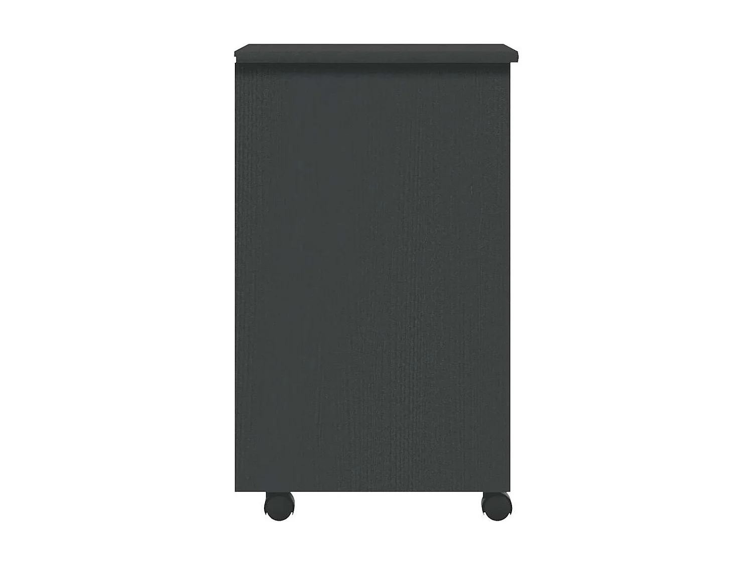 Armoire roulante avec tiroirs MOSS gris bois de pin solide