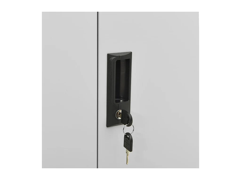 Büroschrank Hellgrau 90x40x102 cm Stahl